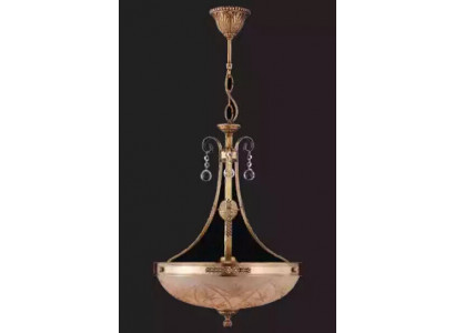 Kronleuchter Deckenlampe Lüster Deckenleuchter Lampe Glas Gold Braun