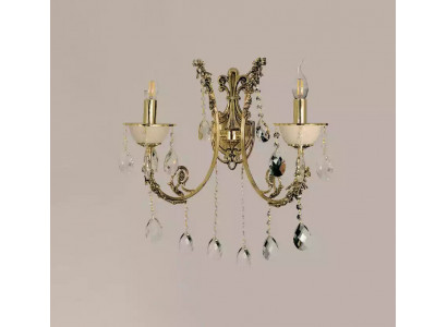 Wandleuchte Wandlampe Wandleuchten Art Lüster Wand Lampe Gold Kristall