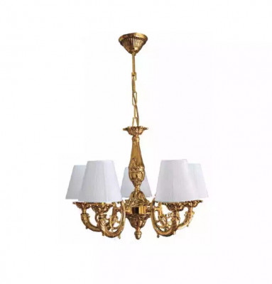 Lüster Kronleuchter Deckenleuchter Deckenlampe Lampen Zink Gold Art