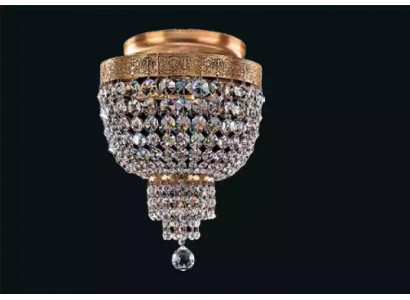 Deckenleuchter Luxus Gold Kronleuchter Deckenlampe Lüster Kristall Art