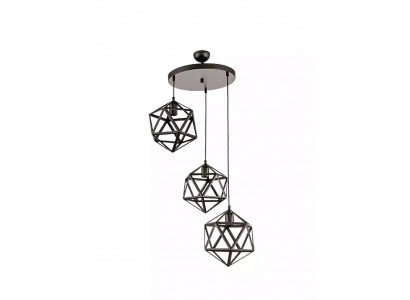 Pendelleuchte Schwarz für das Wohnzimmer schick Deckenlampe Leuchte