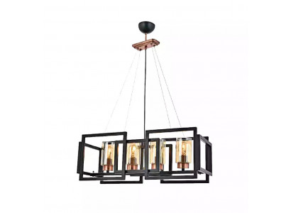 Deckenlampe schicke Leuchte für Esszimmer Wohnzimmer glänzendem Glas