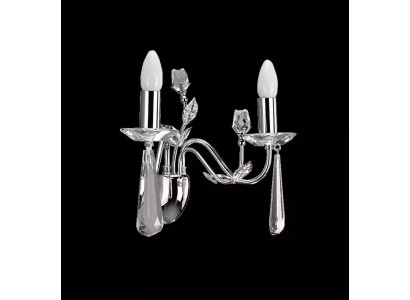 Wandlampe Lichtkronenluster Wandleuchte Lüster Wand Kristalllampen Silber