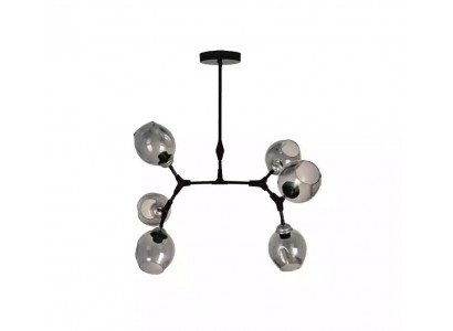 Deckenlampe Lüster Kronleuchter Deckenleuchter Modern Glas Schwarz Neu