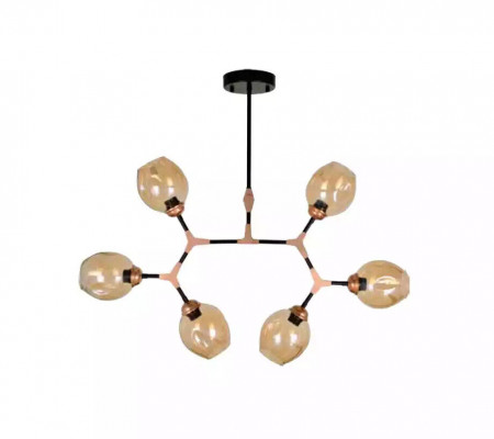 Deckenlampe Lüster Kronleuchter Deckenleuchter Modern Glas Beige Neu