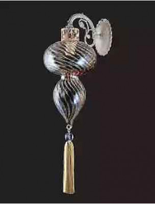 Wandlampe Wandleuchten Wandleuchte Lüster Wand Lampen Silber Glas Art