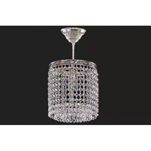 Lüster Deckenlampe Kristall Deckenleuchter Luxus Silber Kronleuchter