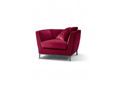 Luxus Einsitzer Sessel Rot Polster Relax Design Italienische Möbel Prianera Neu