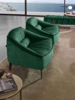 Luxus Möbel Design Sessel Klassisches Modern Design Sessel Textil Wohnzimmer Neu