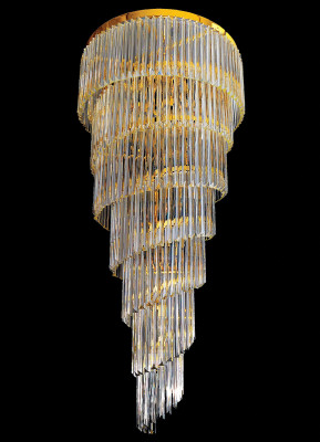 Kronleuchter Decken Pendel Kristalle Luster Goldene Wohnzimmer Leuchte