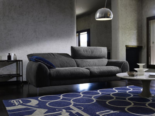 Dreisitzer Sofa 3 Sitzer Sofas Polster Prianera Möbel Luxus Textil Couchen Grau