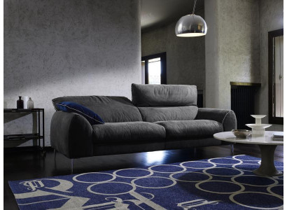 Dreisitzer Sofa 3 Sitzer Sofas Polster Prianera Möbel Luxus Textil Couchen Grau