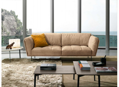 Luxus Sofa 3 Sitzer Couches Sofas Gepolstert Couch Stoff Modern Beige Dreisitzer
