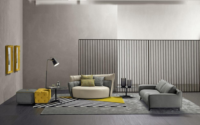 Rundsofa Zweisitzer Sofa 2 Sitz Design Sofas Polster Prianera Sitz Leder Couch