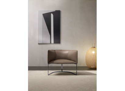 Luxus Design Möbel Grau Prianera Stil Design Leder Sessel Wohnzimmer Lounge