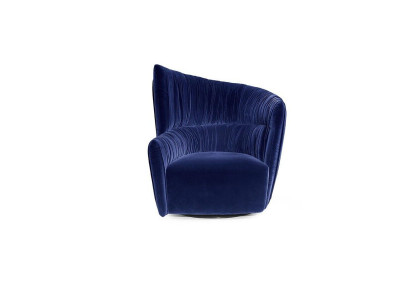 Sessel Luxus Design Möbel Blau Modern Stil Design Textil Wohnzimmer Lounge Neu