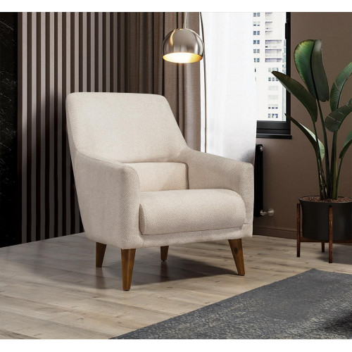 Design Wohnzimmer Sessel Luxus Neu Polster Modern Holz Textil Neu