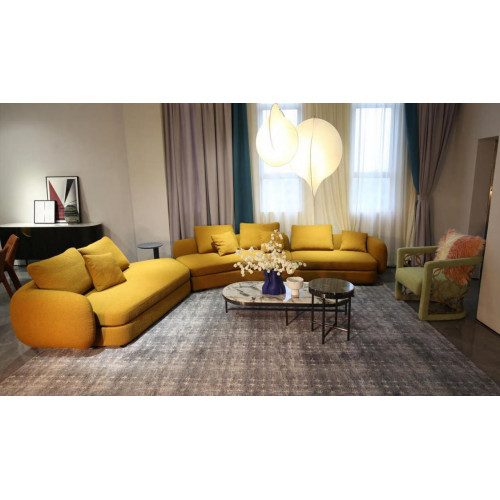 Wohnzimmer Luxus Möbel Ecksofa L Form Couch Design Polsterung Textil