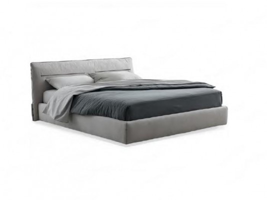 Bett Doppelbett schickes graues Bett Doppelbett für Schlafzimmer Betten