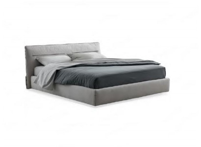 Bett Doppelbett schickes graues Bett Doppelbett für Schlafzimmer Betten