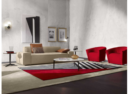 Wohnzimmer Sofa 3 Sitzer Couch Möbel Holz Beige Polster Möbel Sofa Couchen Neu
