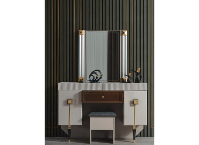  Moderne Schlafzimmer Holz Möbel Schminktisch Hocker Spiegel Garnitur