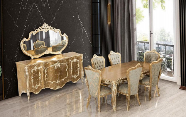 Esszimmer Esstisch 6x Stühle Tisch Luxus Tische Klassische Ess Gruppe Set 7tlg.