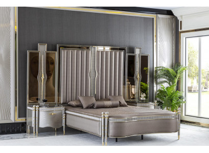 Bett Grau Schön Polster Design Luxus Doppel Schlafzimmer Betten Möbel