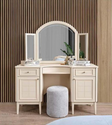 Komplett Schlafzimmer Möbel Set Bett 2x Nachttisch Schminktisch 4tlg Neu