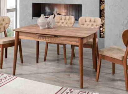 Beige Esszimmer Garnitur Luxus Set 4x Stühle Chesterfield Neu