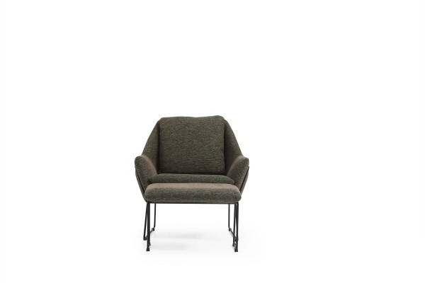 Moderner Grüner Sessel Cocktailsessel Ohrensessel Wohnzimmermöbel Design