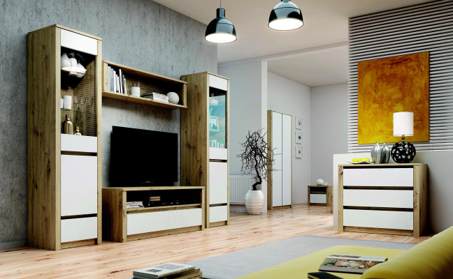 Wohnzimmer Kommode Sideboard RTV Schrank Wand TV-Schrank Couchtisch Neu