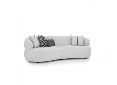 Wohnzimmer Weiß Sofa Dreisitzer Textil Polstermöbel Modern Designer Möbel
