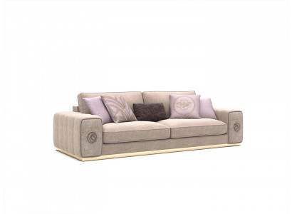 Beige Dreisitzer Sofa Couch Wohnzimmer Polstermöbel Einrichtung Neu Möbel