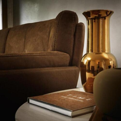 Luxus Sofa 3 Sitz Couch Holz Möbel Dreisitzer Prianera Sofas Weiß Couchen Leder