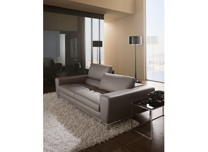 Leder Dreisitzer Luxus Sofa 3 Sitz Sofas Sitz Design Couch Möbel Grau Prianera
