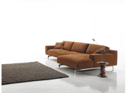 Ecksofa Braun Design Polsterung Couch Textil Wohnzimmer L Form Sofas Prianera