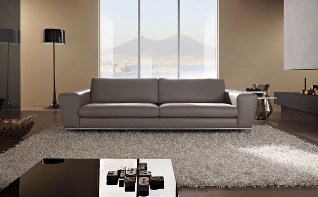 Modern Couch Leder Sofas Designsofa Dreisitzer Sitz Grau Sofa 3 Sitz Prianera