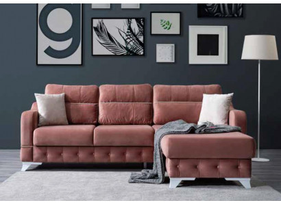 Luxuriöses Wohnzimmersofa Sofa L-Form Modern Bequem in Rosa Farbe Neu