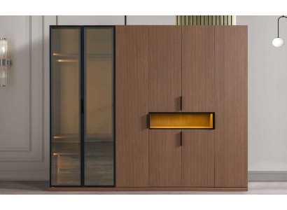 Hochwertiger Kleiderschrank Exklusive Schlafzimmer Möbel LED-Schränke