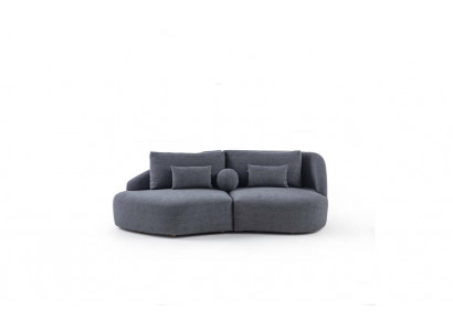 Stilvoller Grauer Dreisitzer Wohnzimmer 3-Sitzer Sofa Moderne Couchen