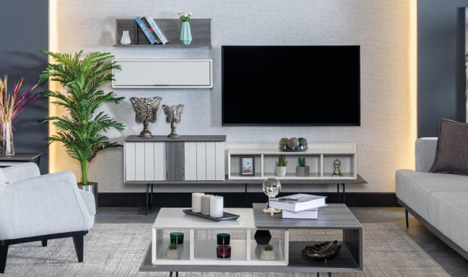Wohnwand Schrank rtv sideboard Regal Wohnwände Wohnzimmer Anbauwand