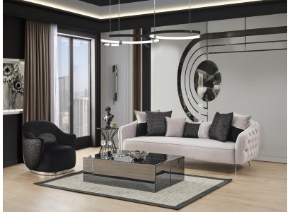 Sofagarnitur 41 Sitzer Couchtisch Komplett Set Designer 3tlg Wohnzimmer