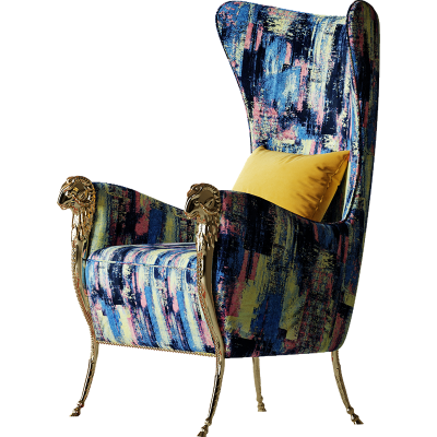 Einsitzer Sessel Ohrensessel Couchen Möbel Fernseh Design Möbel Einrichtung