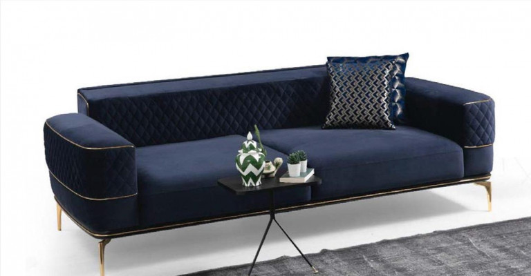 Dreisitzer Sofa 3 Sitzer Couches Sofas Luxus Gepolsterte Couch Stoff Modern Neu