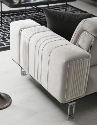 Sofagarnitur Sofa Luxus Couch Set 3+3+1 Sitz Sofas Sessel Stoff Design Möbel Neu