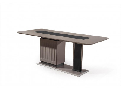 Luxus Esszimmerambiente Moderner Esstisch Designer Holz Metall Tische