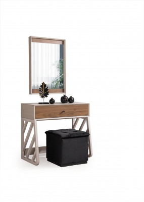 Luxuriöse Schlafzimmer Garnitur Schminktisch Kommode Spiegel 3tlg Set