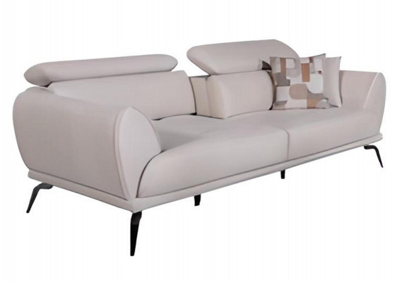  Weißer Wohnzimmer 3-Sitzer Designer Luxus Couch Moderne Sitzmöbel Neu