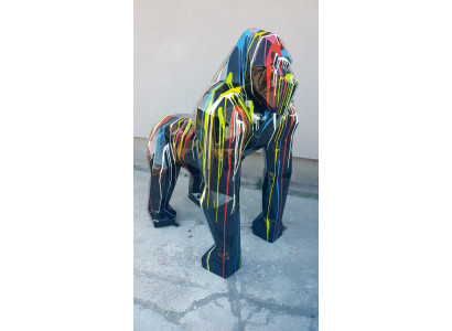 Designer Gorilla Figur Statue Moderne Figuren Statuen Dekoration Deko Garten Neu